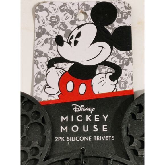 Disney Mickey Minnie Mouse 100% Silicone Trivets Set 2-Pack Pot Holder Pads NEW - Picture 3 of 4
